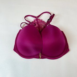 NWOT Victoria's Secret Bra 32DDD Very Sexy Push-Up Pink Lace Racerback
